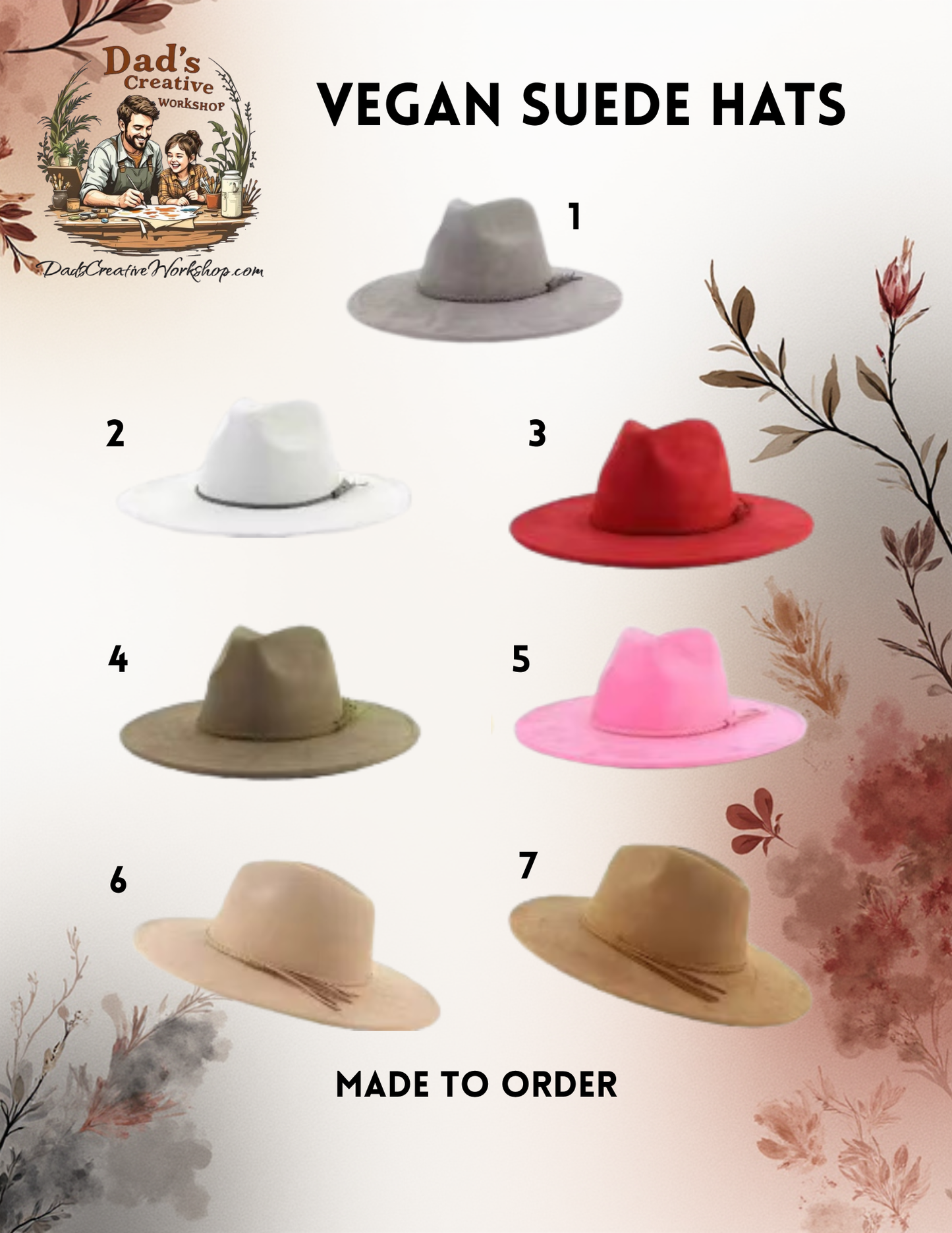 Stay Wild Engraved Vegan Suede Wide Brim Hat | Boho Western Hat