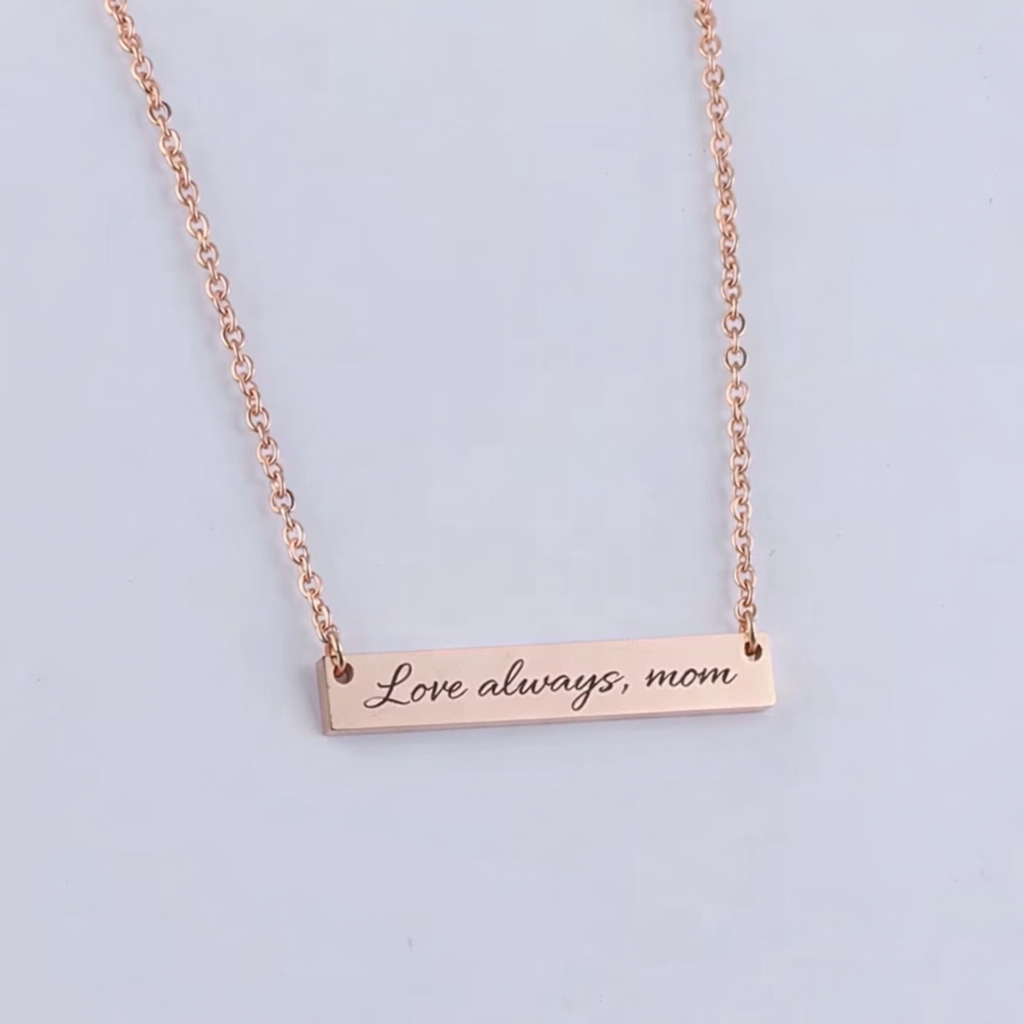 Personalized Horizontal Bar Necklace
