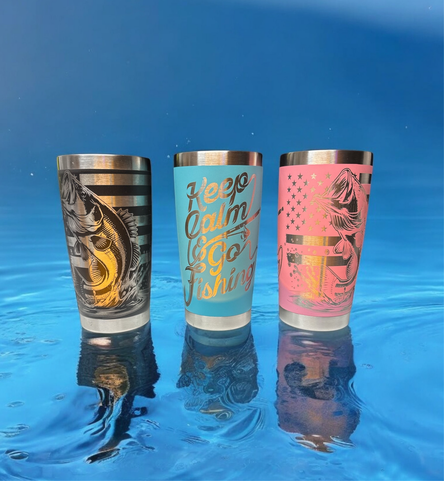 Custom Bass Fishing Tumbler 20oz