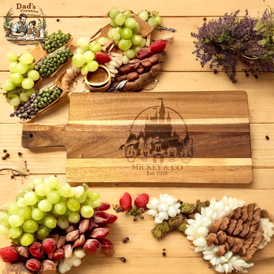 Mickey and Company charcuterie cutting board