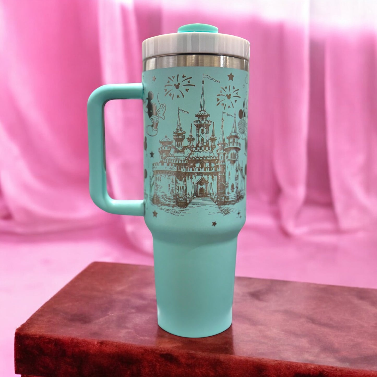 Mickey and Minnie true love 40oz tumbler with handle