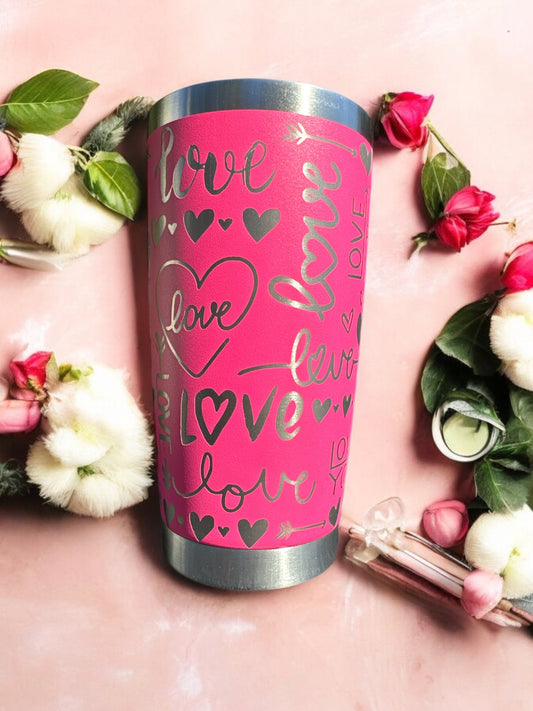 Love and Hearts 20oz Tumbler