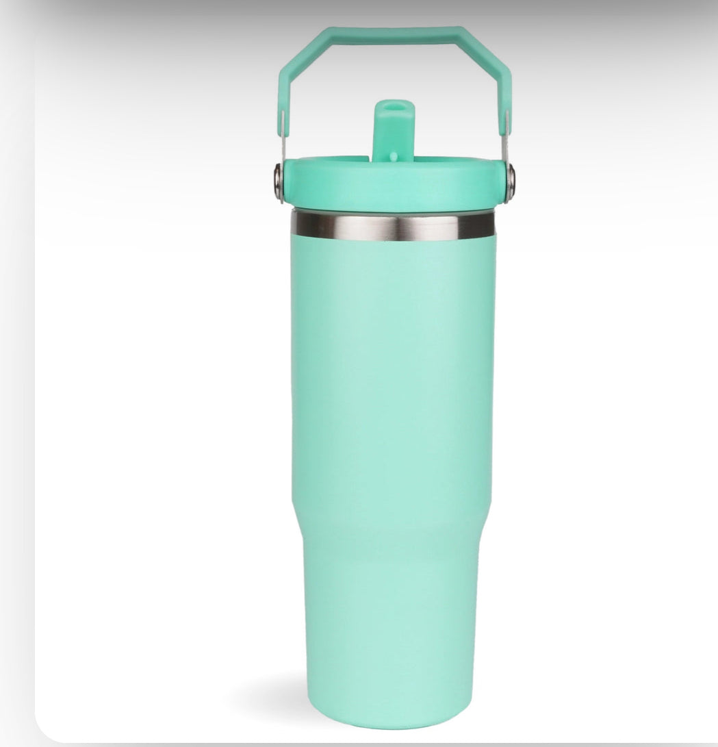 Minnie & Mickey love 22oz Flip Straw