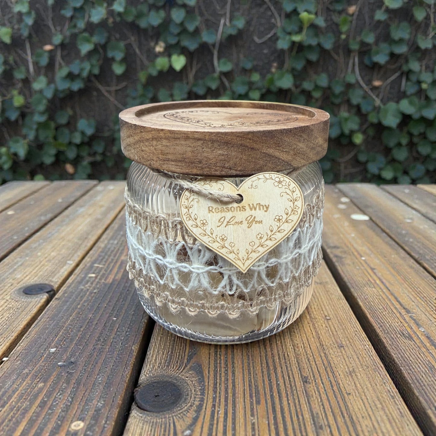 Reasons Why I Love You Jar – 25 Heart Messages Valentine’s Gift