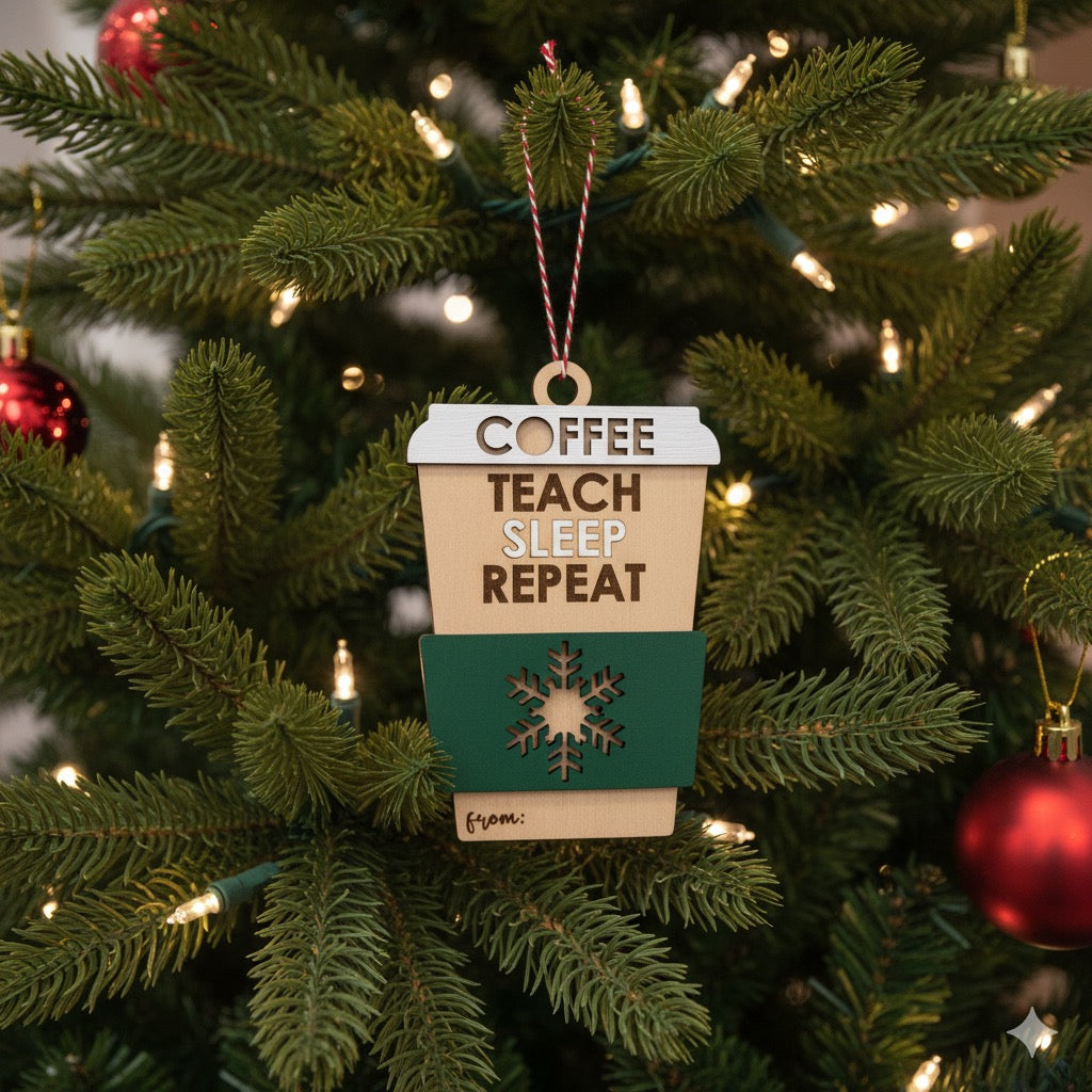 Coffee Cup gift card holder ornament