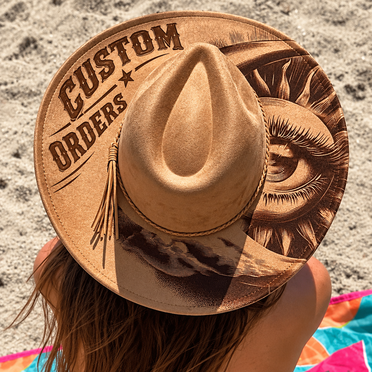 CUSTOM WIDE BRIM HAT